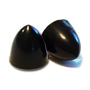 Pair of Black Bullet Tops for Flag Poles