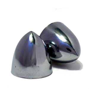 Pair of Chrome Bullet Tops for Flag Poles